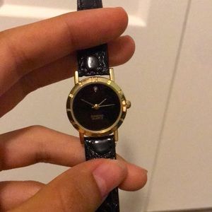 REAL DIAMOND watch with faux snakeskin band